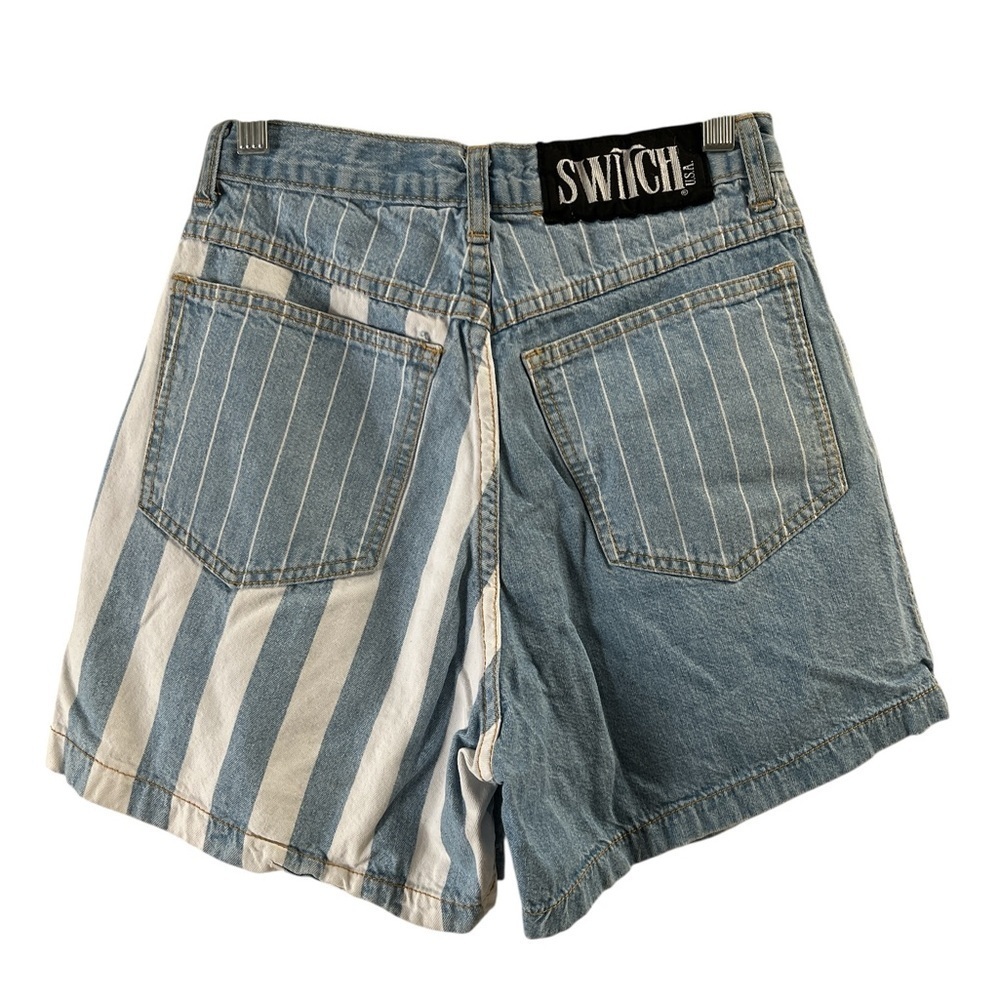 Switch vintage denim striped jean high rise shorts - Picture 4 of 5